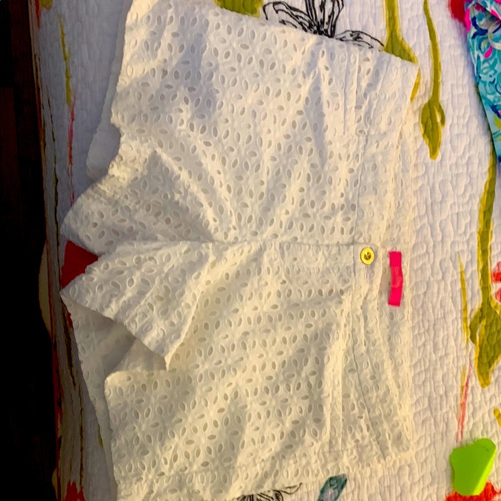 White Eyelet Shorts